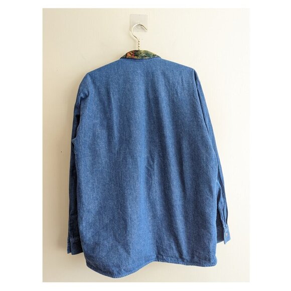 Vintage Info Denim Button Down Denim Top - Picture 4 of 6